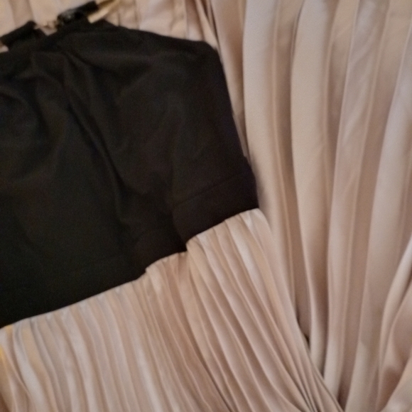 Grace and Hart Liquid Gold pleated  gown in size 8 - Picture 3 of 6